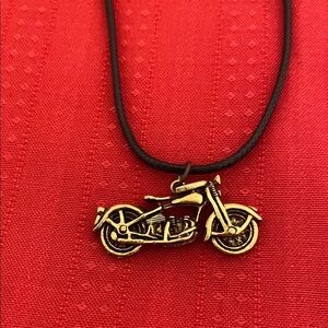 Vintage Unisex old school Motorcycle Pendant Necklace